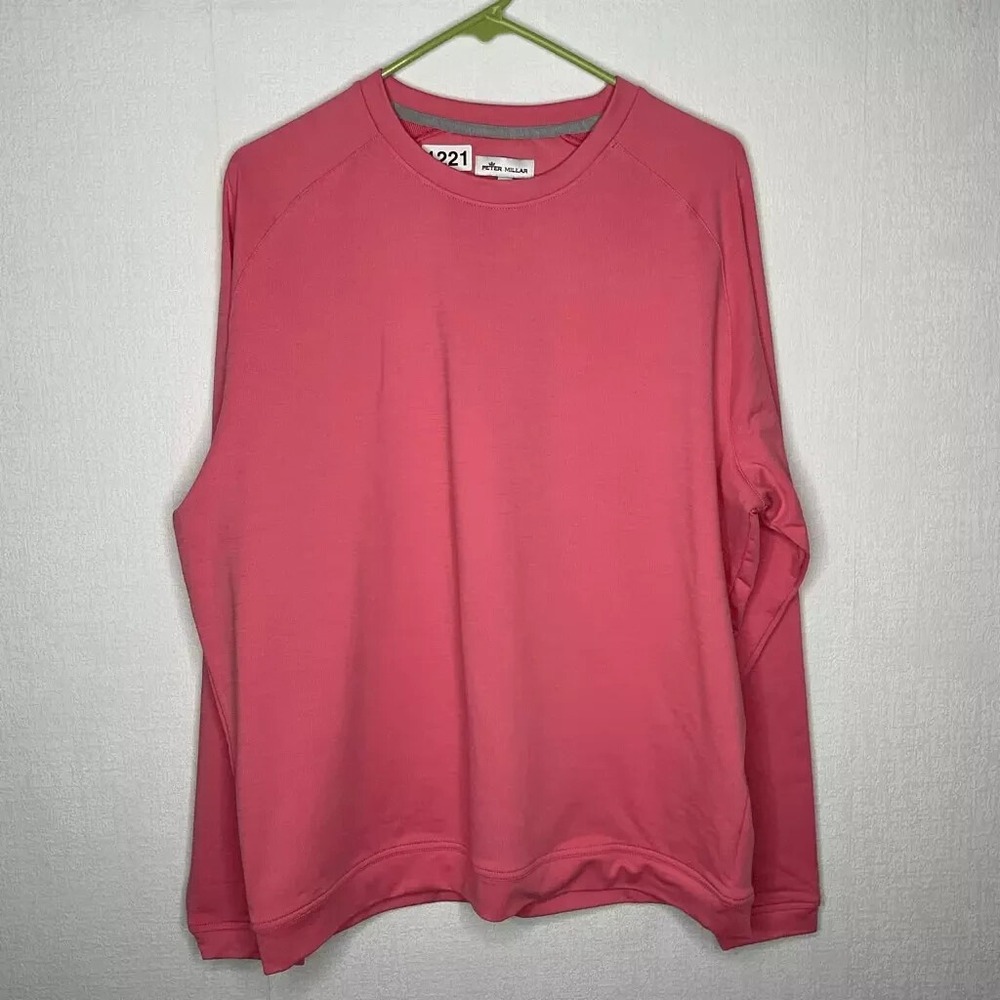 NWOT Peter Millar Pink Lava Washโ CrewNeck Relaxed Sweatshirt Women L Vietnam